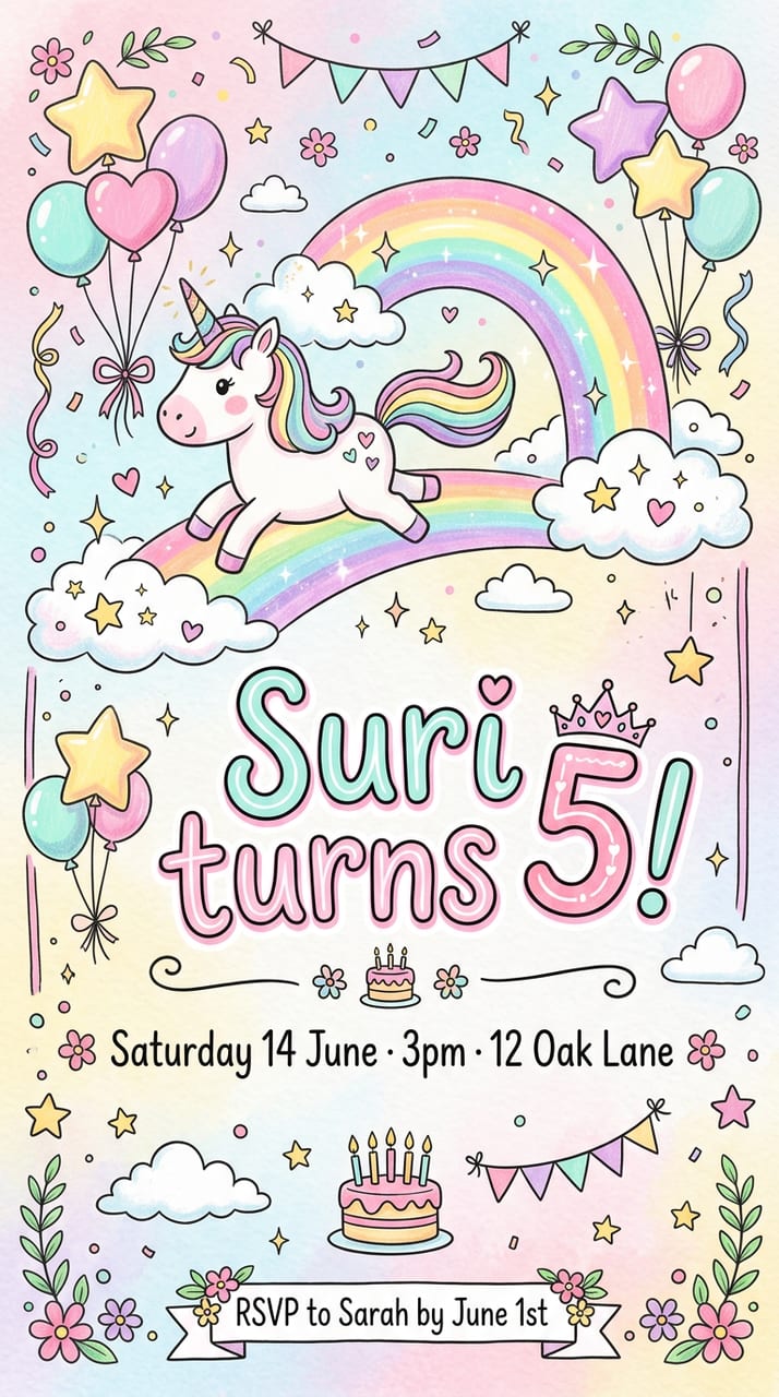 Invitations & Flyers — the result